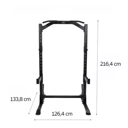 Centr half rack squat rack met pull up bar 1