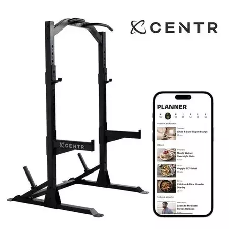 Centr half rack squat rack met pull up bar 2
