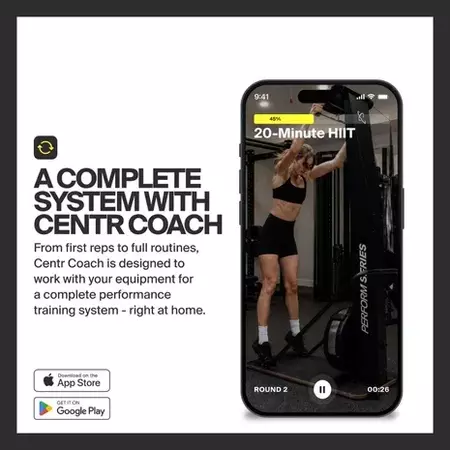 Centr perform series ski machine with platform 8
